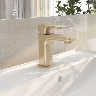 Flite Basin Mixer - Brushed Brass